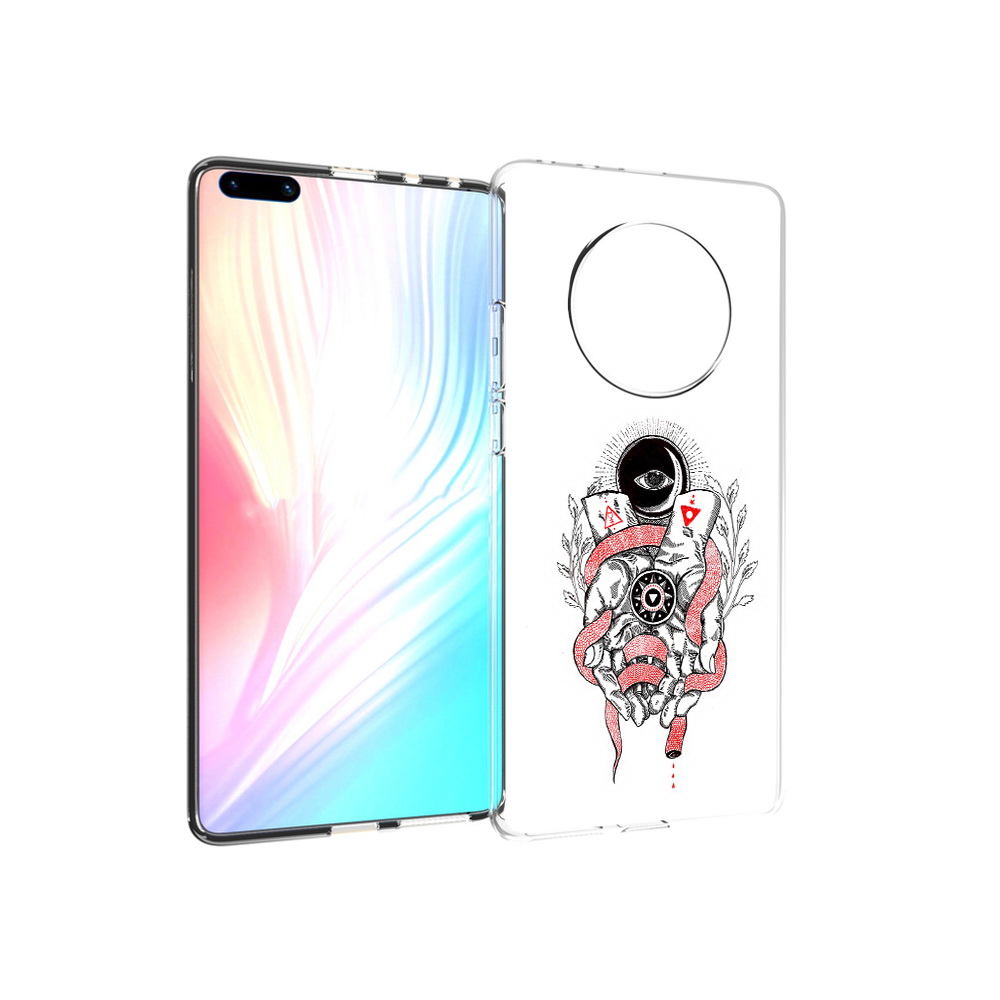 

Чехол MyPads Tocco для Huawei Mate 40 Pro абстрация связанные руки, Прозрачный, Tocco