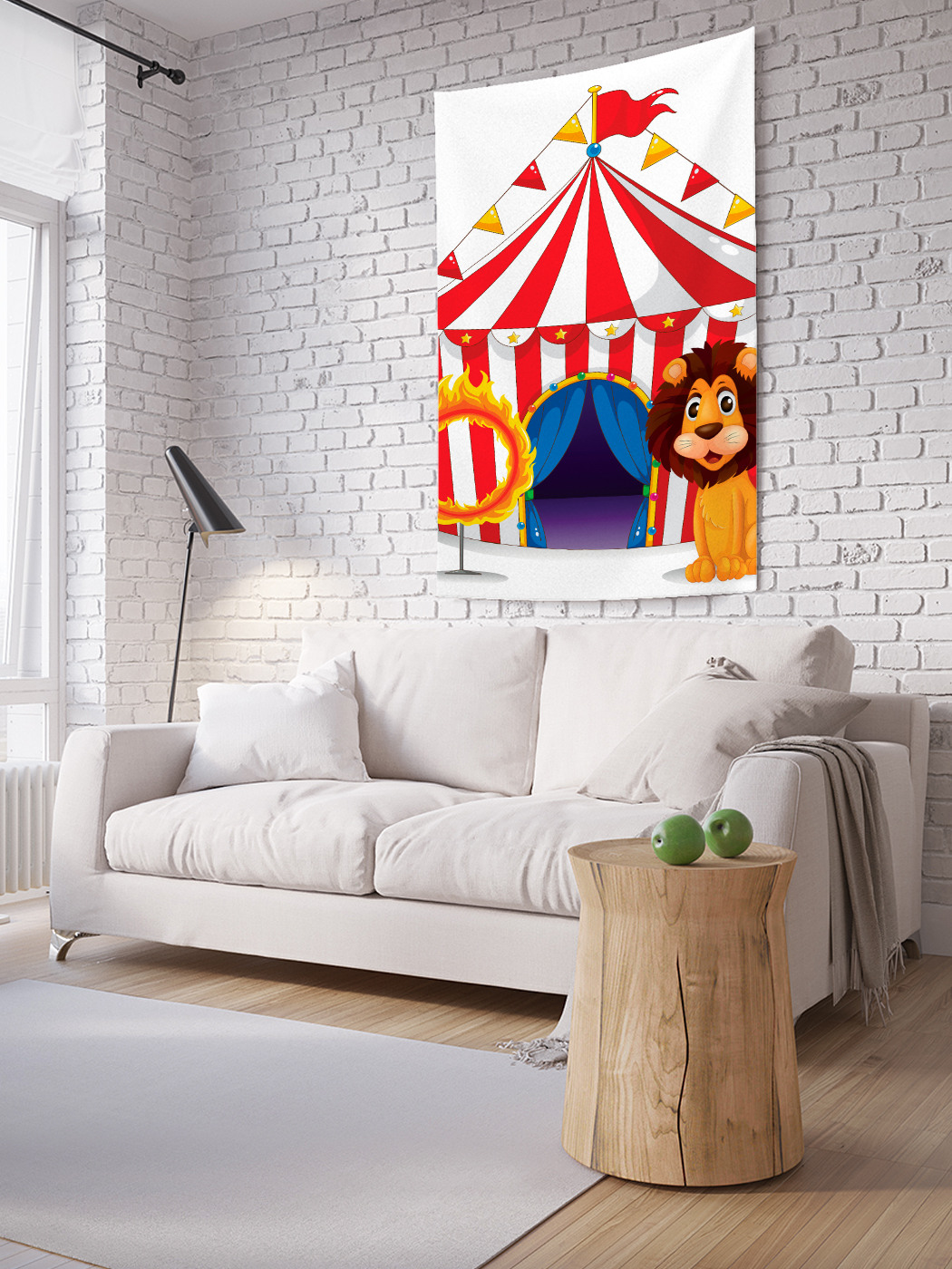 

Вертикальное фотопанно на стену JoyArty Лев трюкач 100x150 см, Лев трюкач