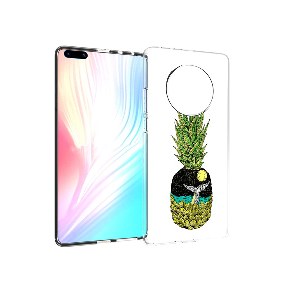 

Чехол MyPads Tocco для Huawei Mate 40 Pro ананас с китом, Прозрачный, Tocco