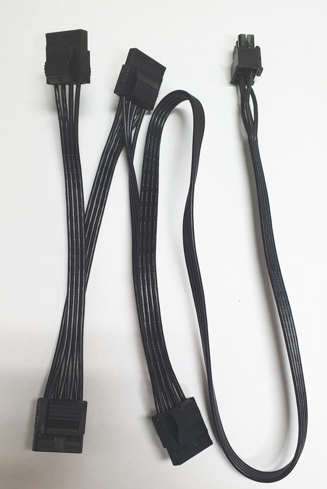 

Кабель NoBrand 6 pin - molex 1м черный, Чёрный, Кабель 6 pin -> 3-x molex