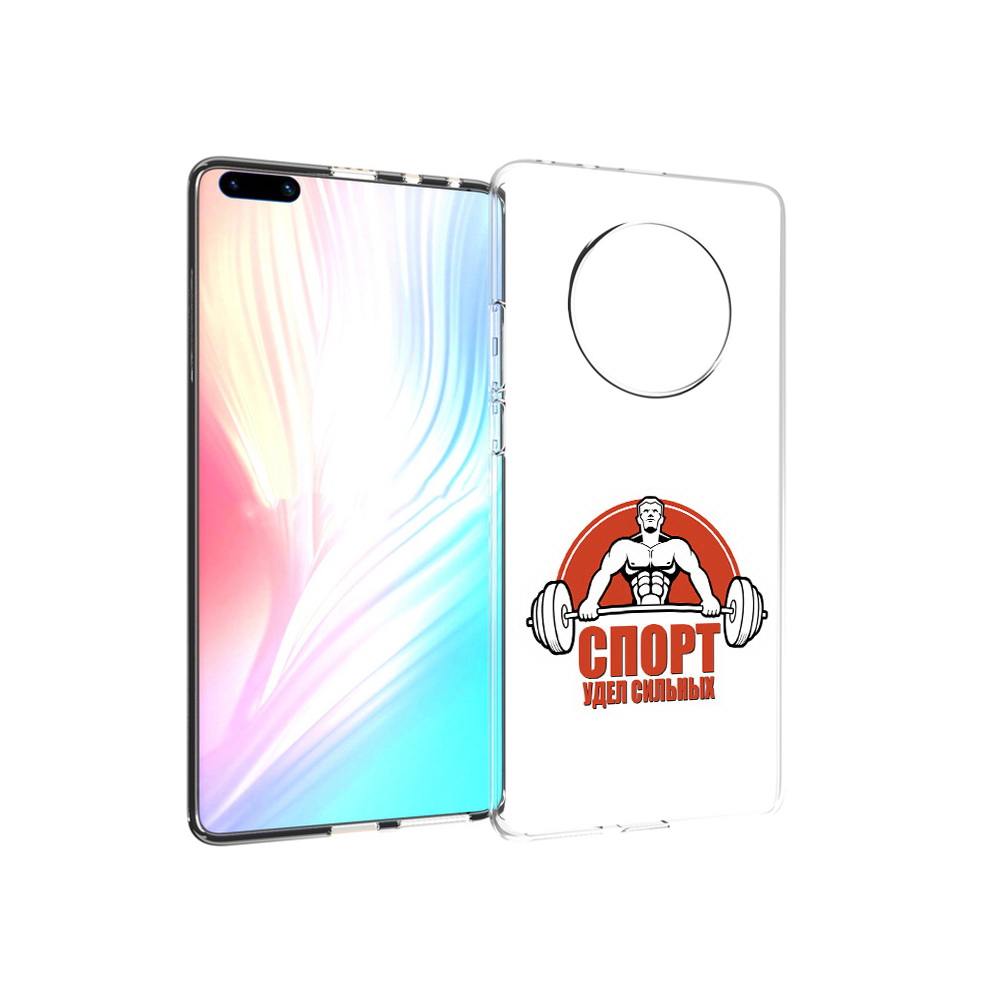 

Чехол MyPads Tocco для Huawei Mate 40 Pro бодибилдинг спорт, Прозрачный, Tocco