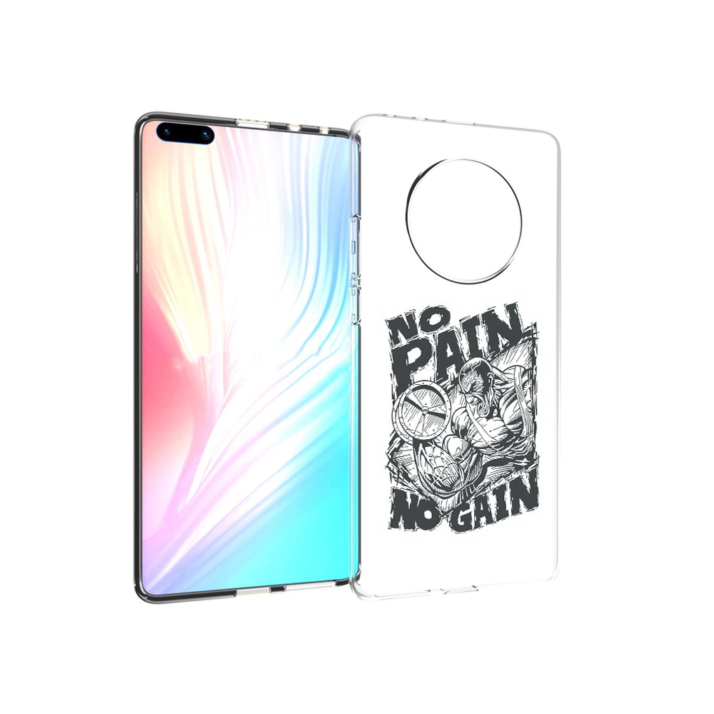 

Чехол MyPads Tocco для Huawei Mate 40 Pro бодибилдинг тяжелая работа, Прозрачный, Tocco