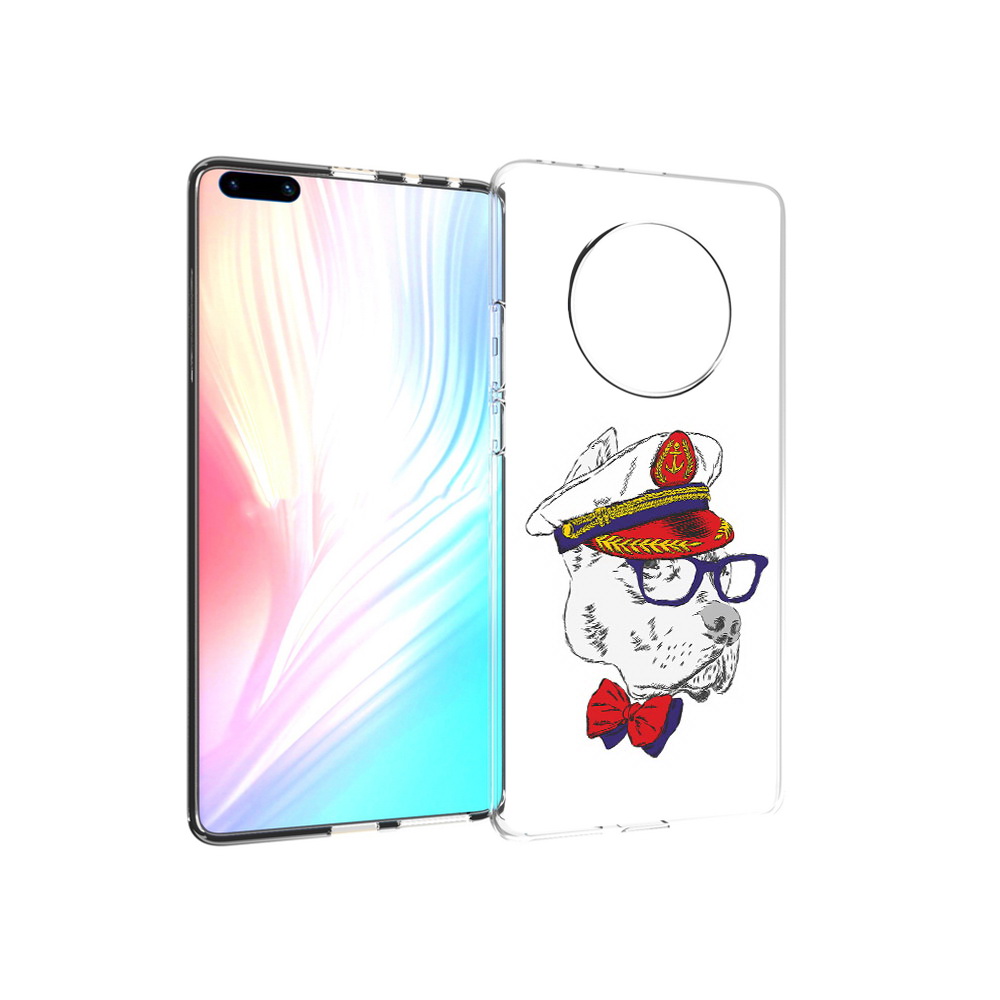 

Чехол MyPads Tocco для Huawei Mate 40 Pro бульдог, Прозрачный, Tocco