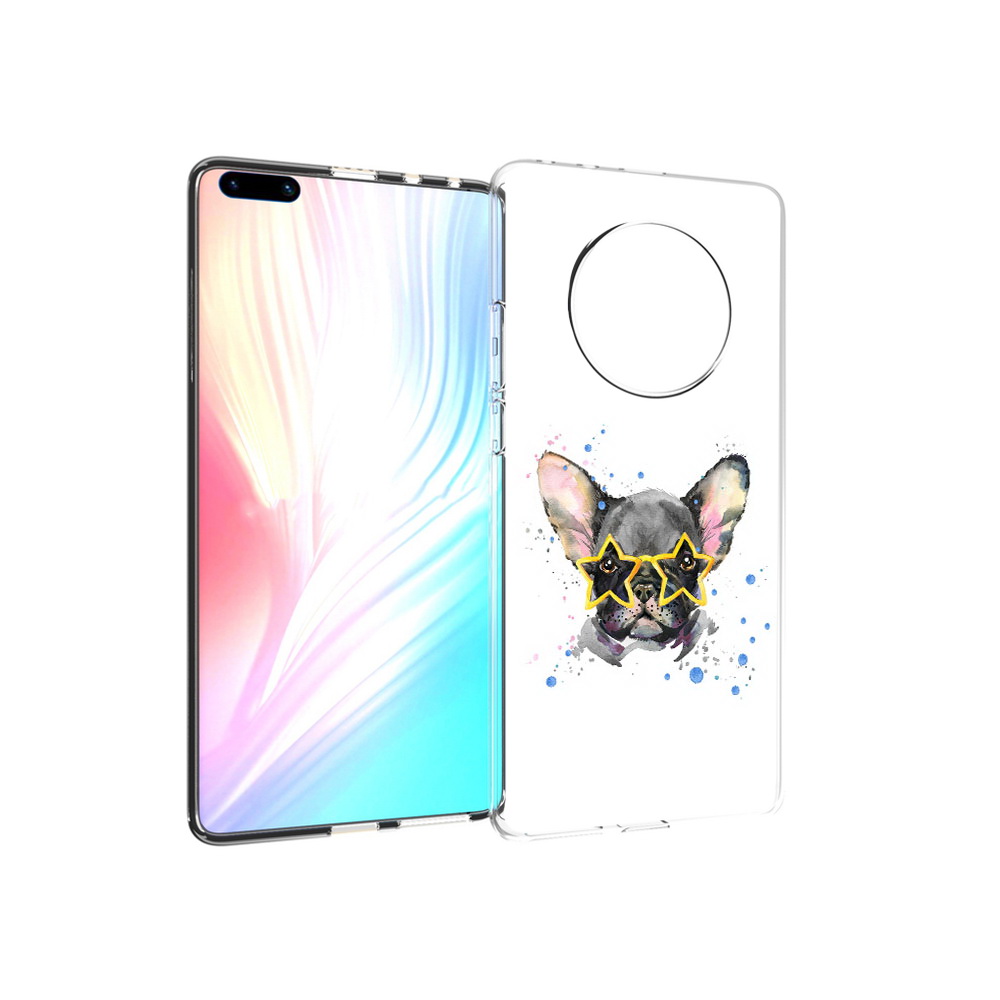 

Чехол MyPads Tocco для Huawei Mate 40 Pro буля в очках, Прозрачный, Tocco