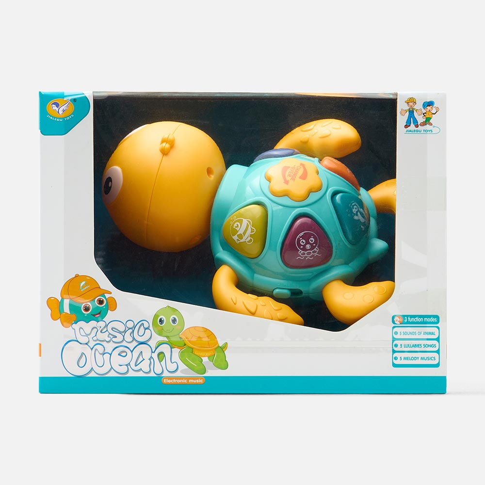 Развивающая игрушка для малышей музыкальная Jialegu Toys Черепашка, 855-9 8A