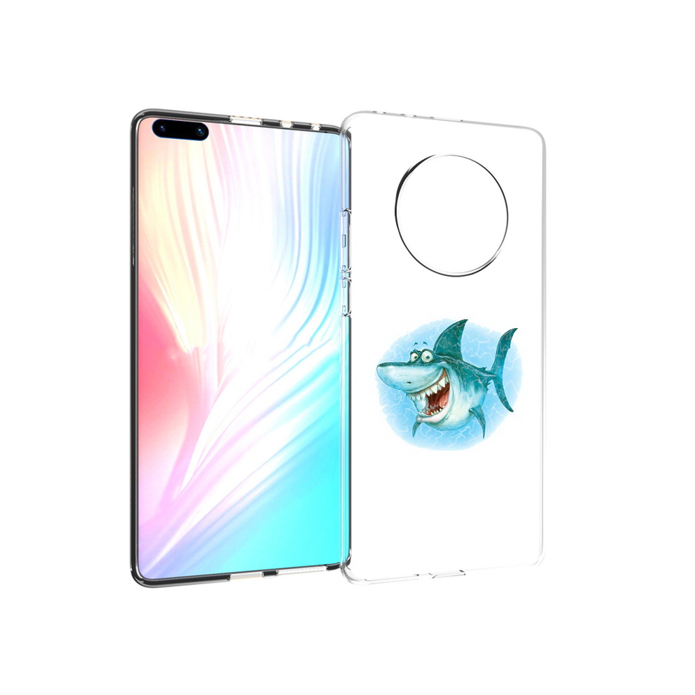 

Чехол MyPads Tocco для Huawei Mate 40 Pro веселая акула, Прозрачный, Tocco