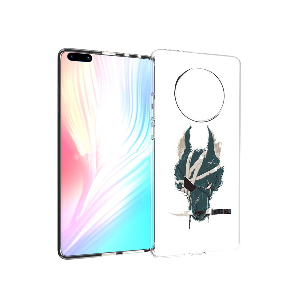 

Чехол MyPads Tocco для Huawei Mate 40 Pro волк-разбойник, Прозрачный, Tocco