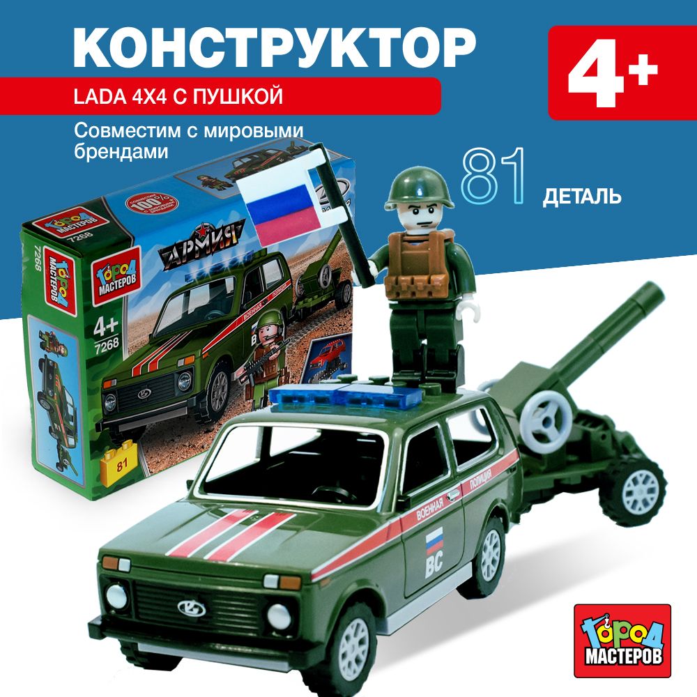 

Конструктор Город мастеров Lada с пушкой