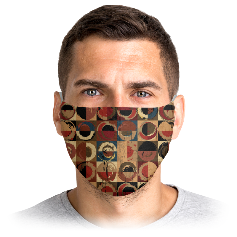 

Многоразовая маска Printio Abstract design коричневая M, Abstract design