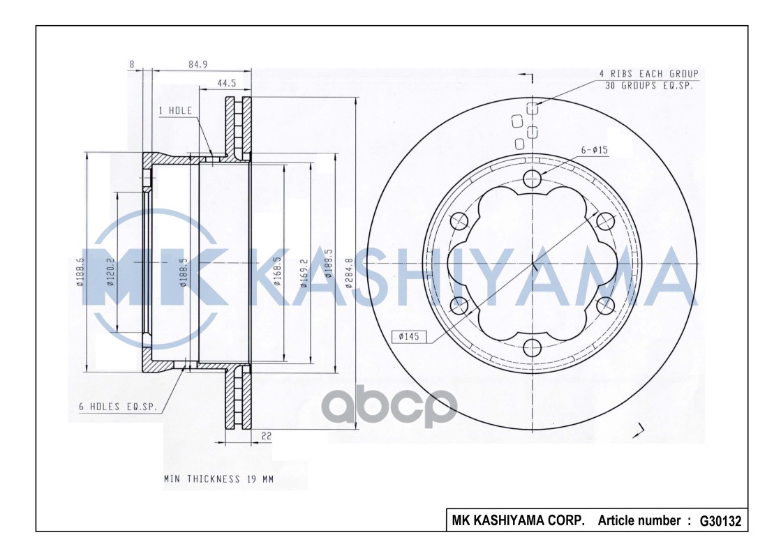 

Диск тормозной задний MERCEDES BENZ Sprinter Classic W909 (13-) / Sprinter (4t) 2.3/2.8D 9