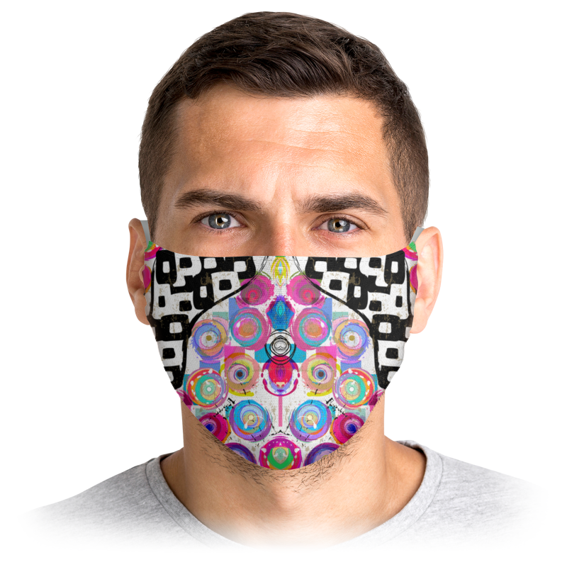 

Многоразовая маска Printio Abstract design розовая M, Abstract design