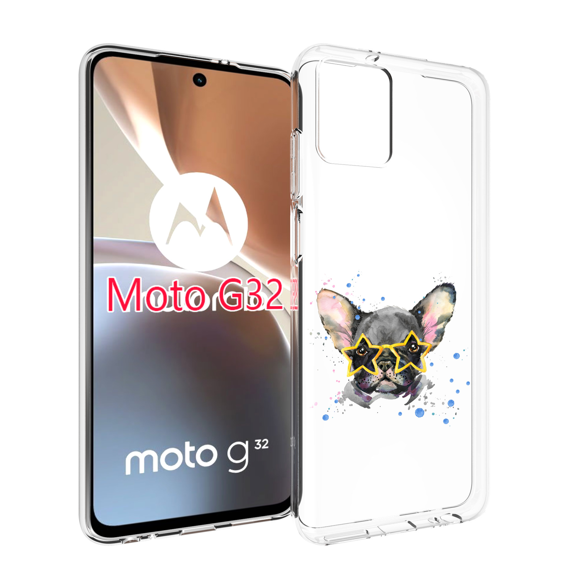 

Чехол MyPads буля в очках для Motorola Moto G32, Прозрачный, Tocco