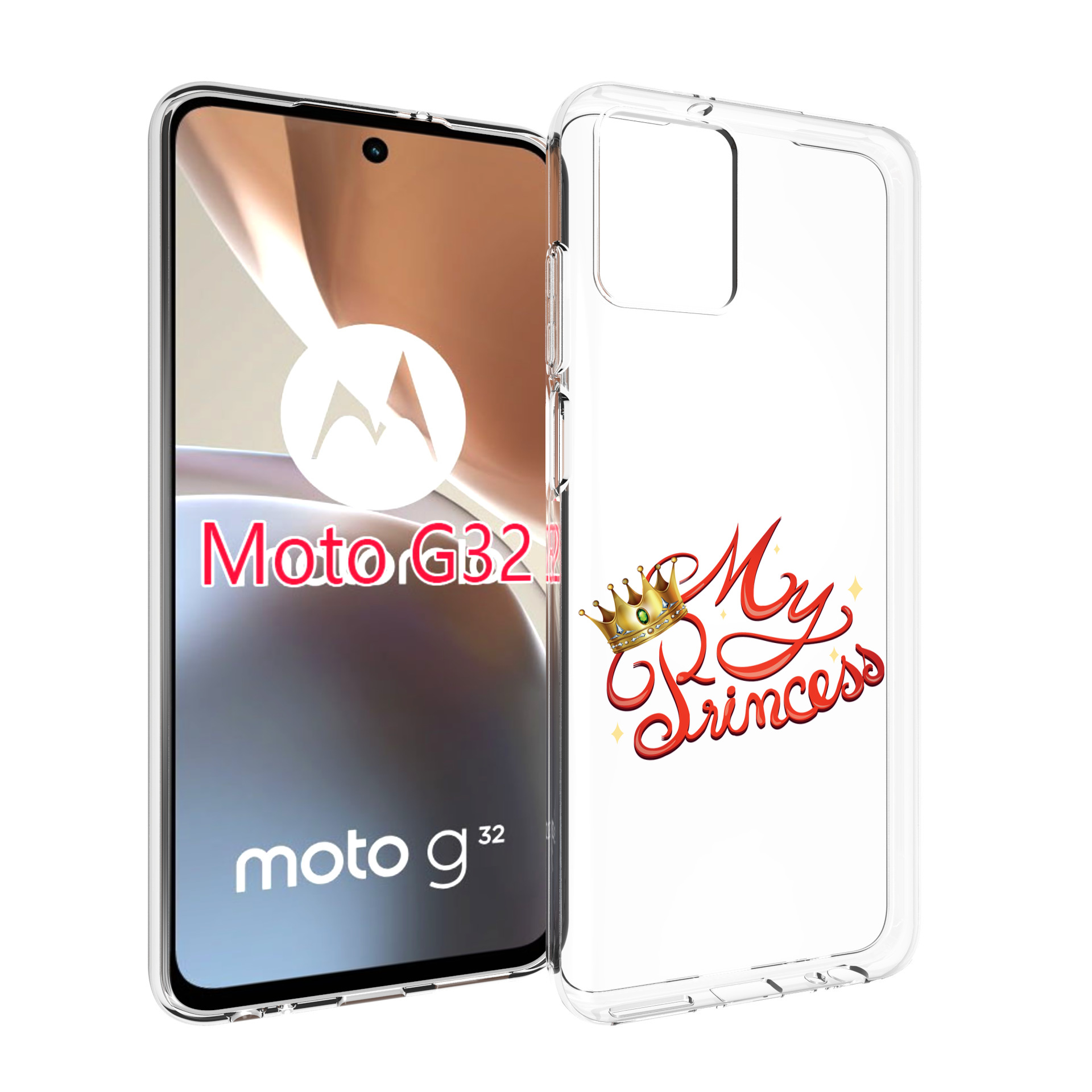 

Чехол MyPads моя-принцесска детский для Motorola Moto G32, Прозрачный, Tocco