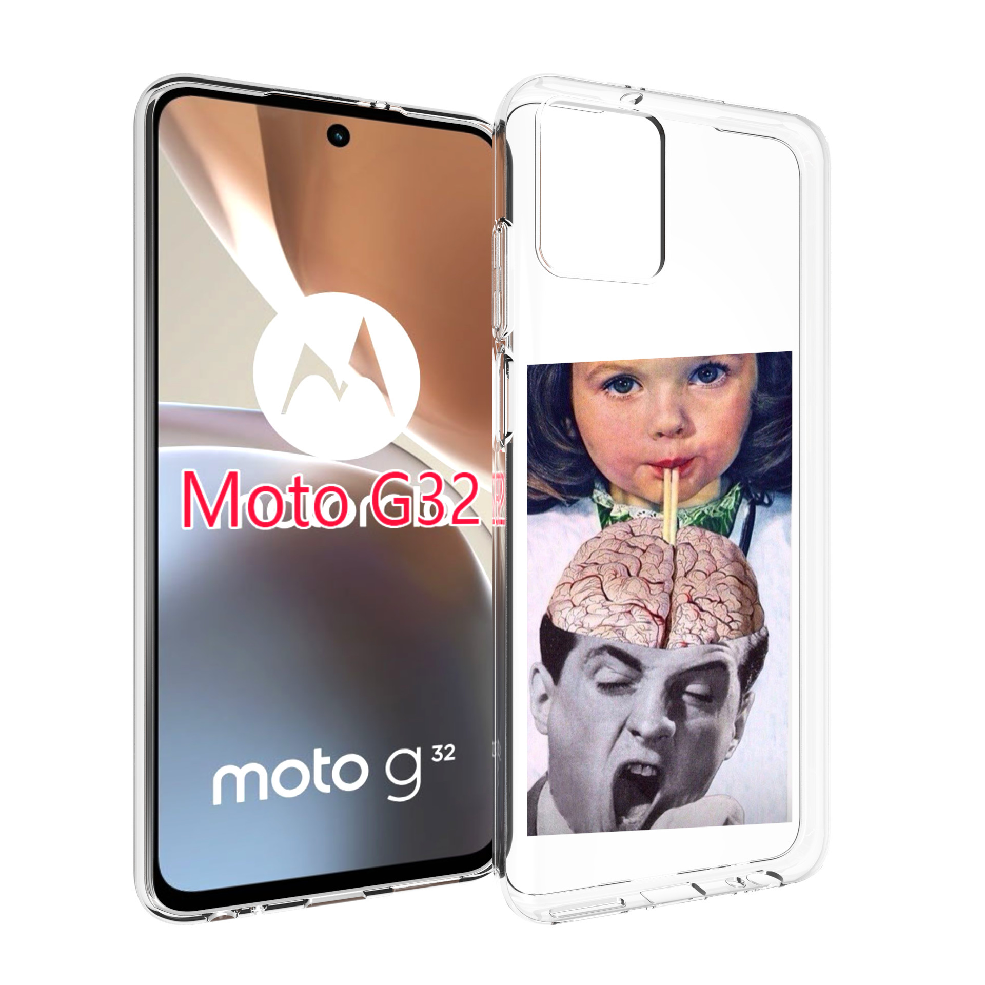 

Чехол MyPads на-здоровье для Motorola Moto G32, Прозрачный, Tocco