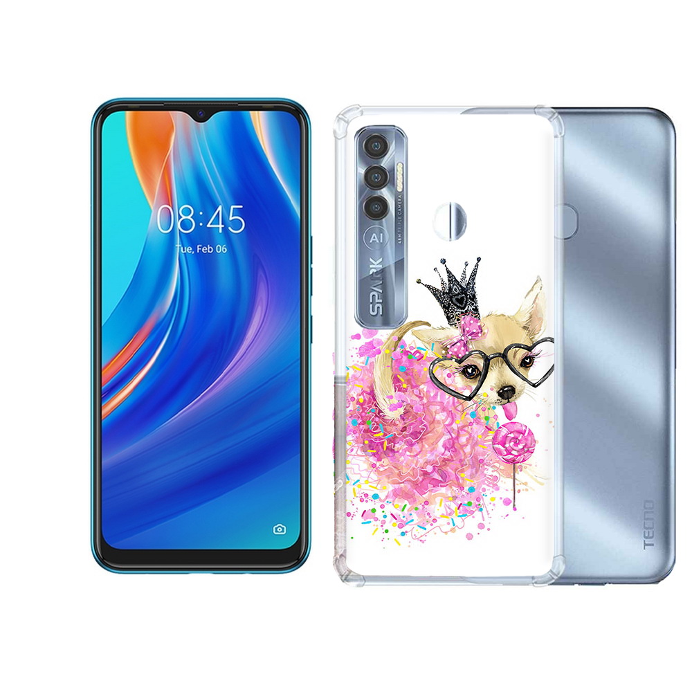 

Чехол MyPads Tocco для Tecno Spark 7 Pro сладкая принцесса, Прозрачный, Tocco