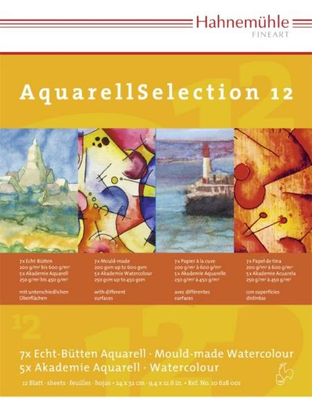 

Альбом-склейка для акварели Hahnemuhle "Aquarell Selection 12" 24х32 см 12 л 12 видов