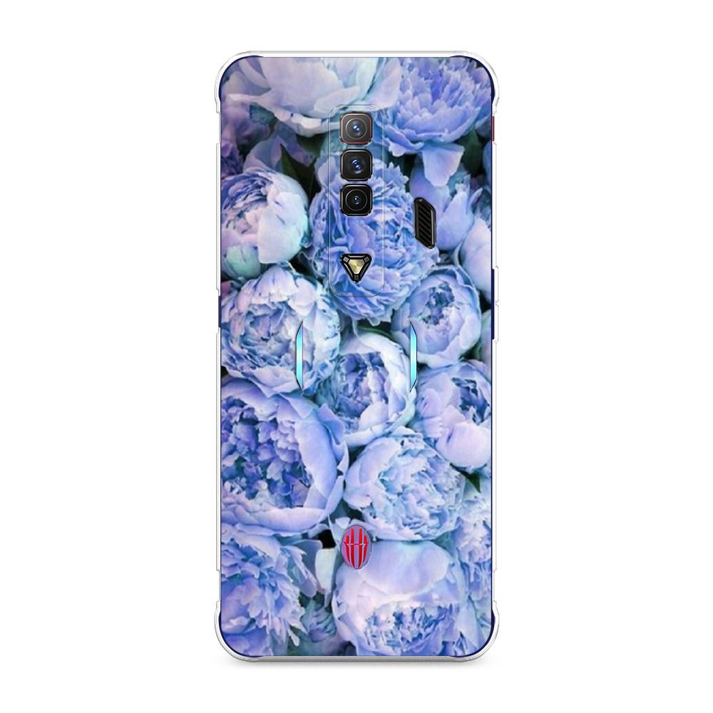 

Чехол Awog на ZTE Nubia Red Magic 7 / ЗТЕ Нубиа Ред Мэджик 7 "Пионы голубые", Разноцветный, 135950-8