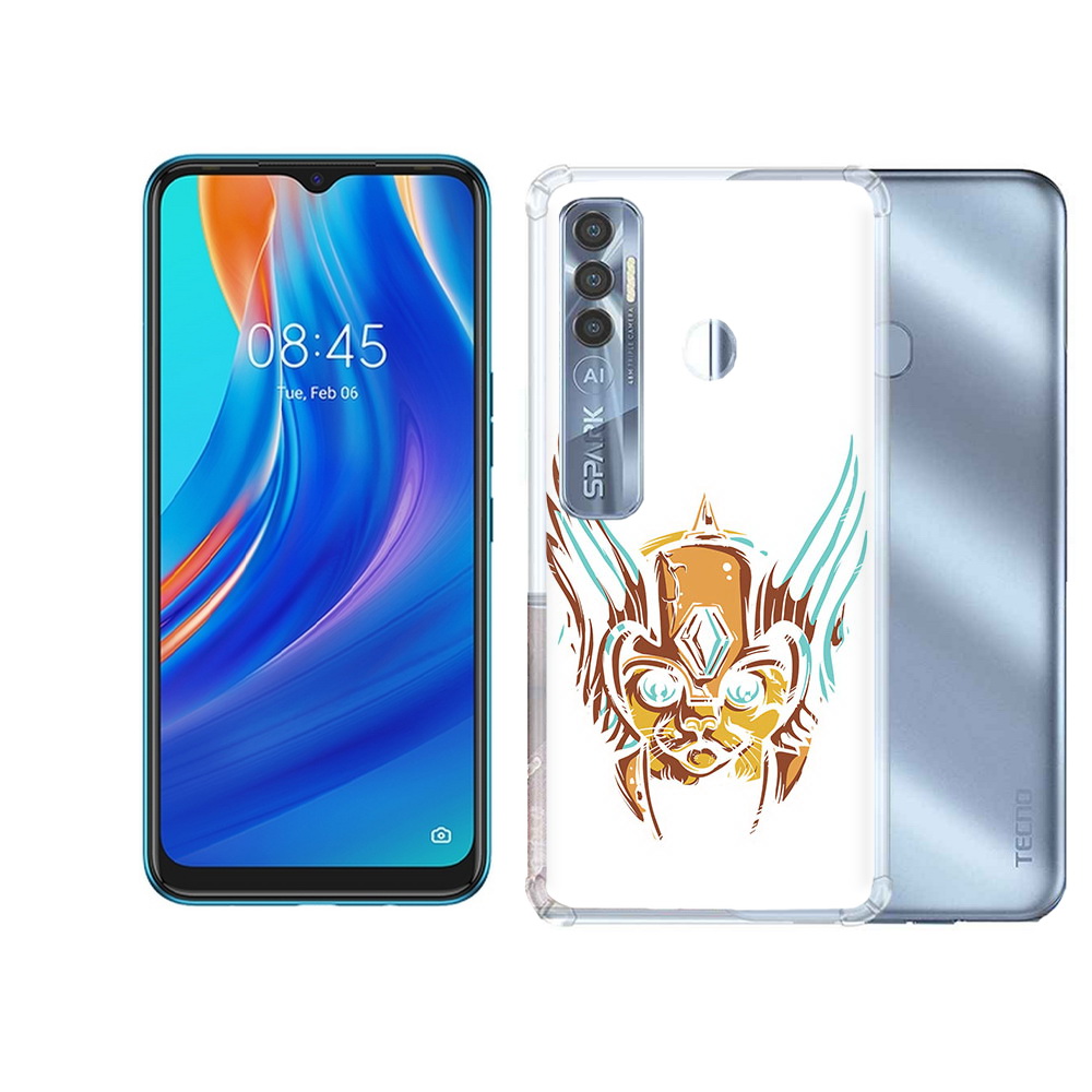 

Чехол MyPads Tocco для Tecno Spark 7 Pro тор абстракция, Прозрачный, Tocco