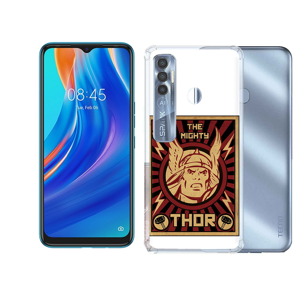 

Чехол MyPads Tocco для Tecno Spark 7 Pro тор лицо, Прозрачный, Tocco