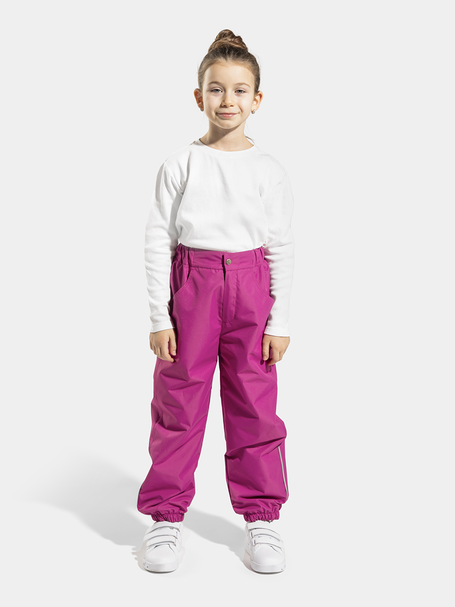 Брюки детские KISU S23-30802, розовый, 134.