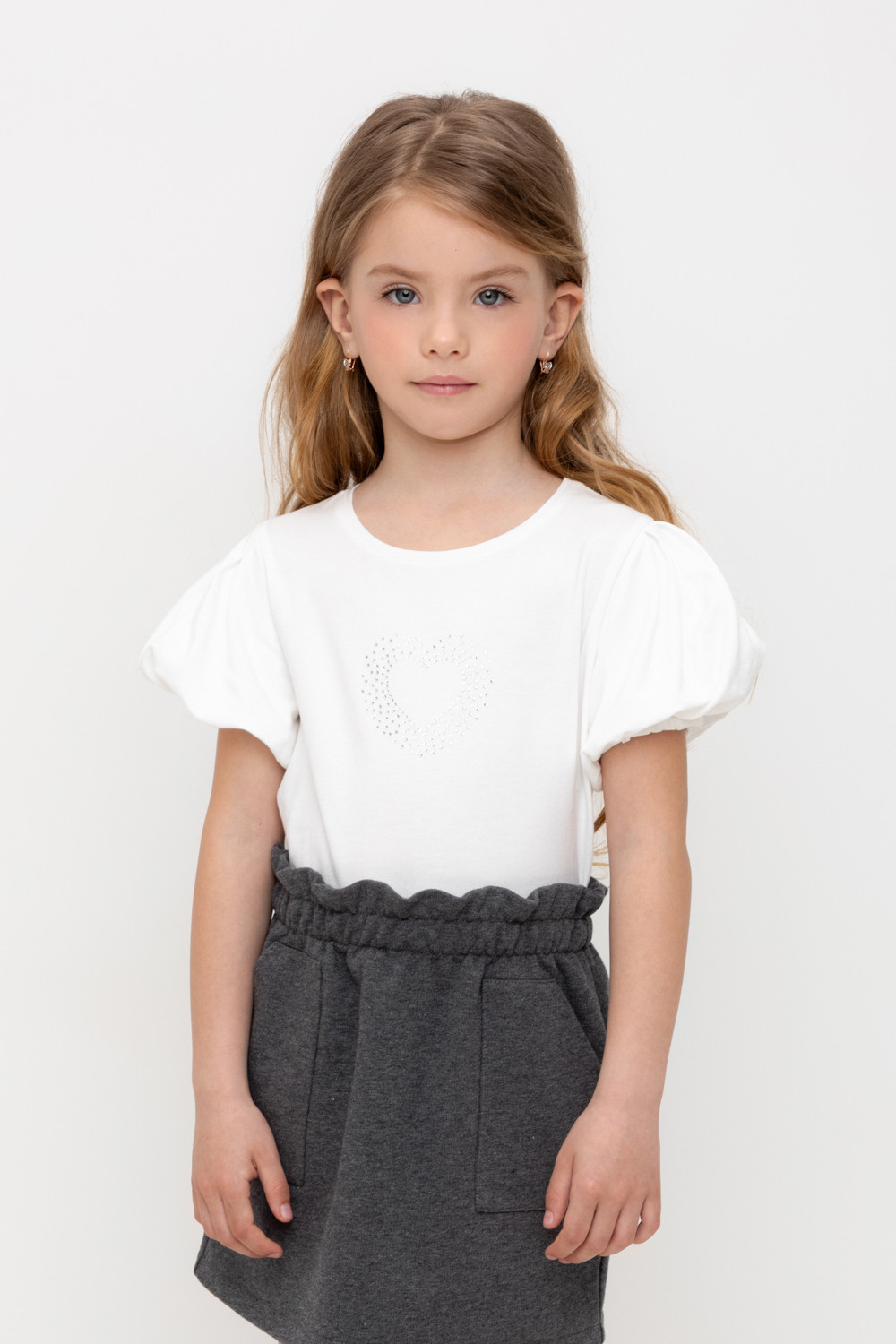 

Блузка детская CROCKID М 3876, белый шоколад, 116, М 3876