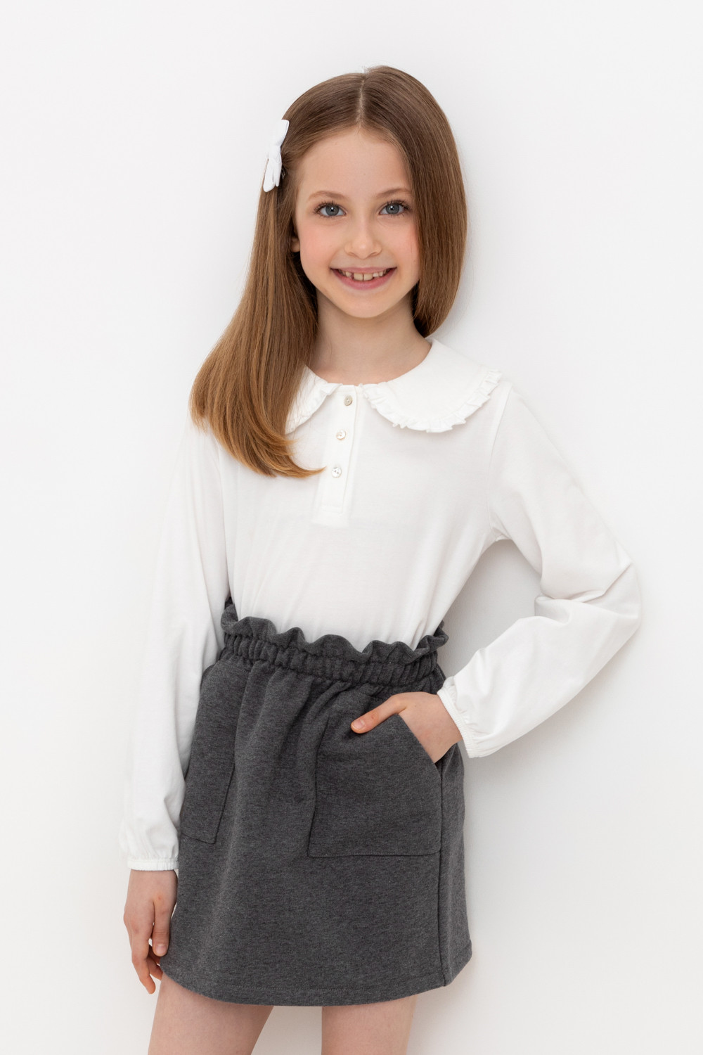 

Блузка детская CROCKID М 3836-1, белый шоколад, 146, М 3836-1