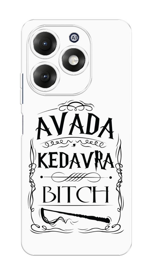 

Чехол на Itel A70 "Avada kedavra bitch", Белый;серый;черный, 3201750-1