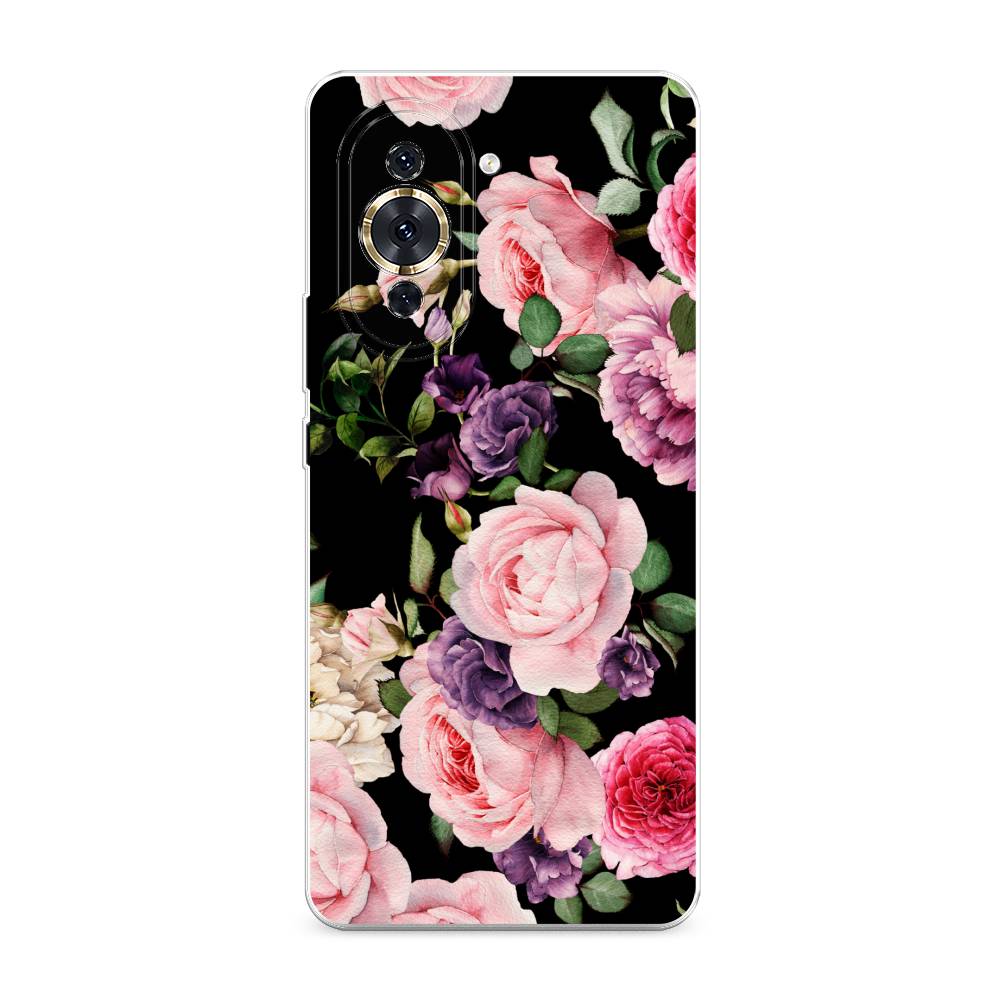 

Чехол Awog на Huawei Nova 10 Pro "Пионы на черном", Разноцветный, 6109050-8