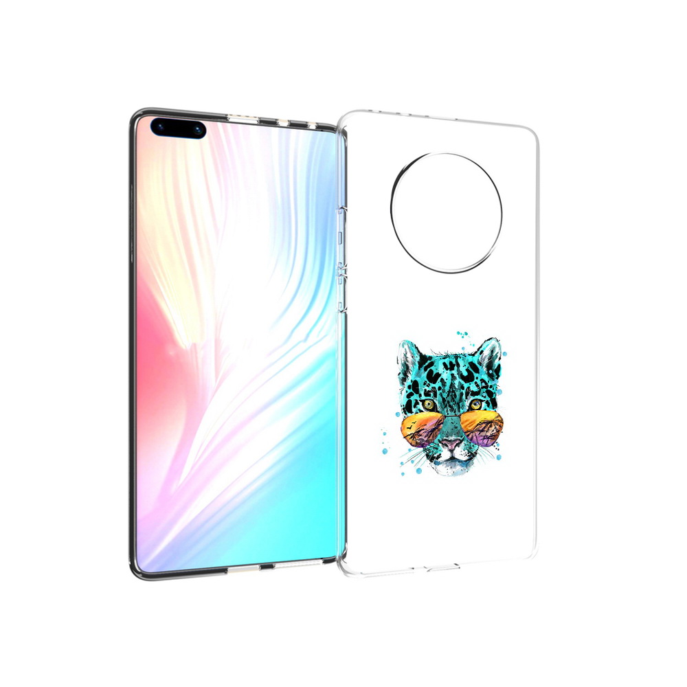 

Чехол MyPads Tocco для Huawei Mate 40 Pro голубой лео, Прозрачный, Tocco