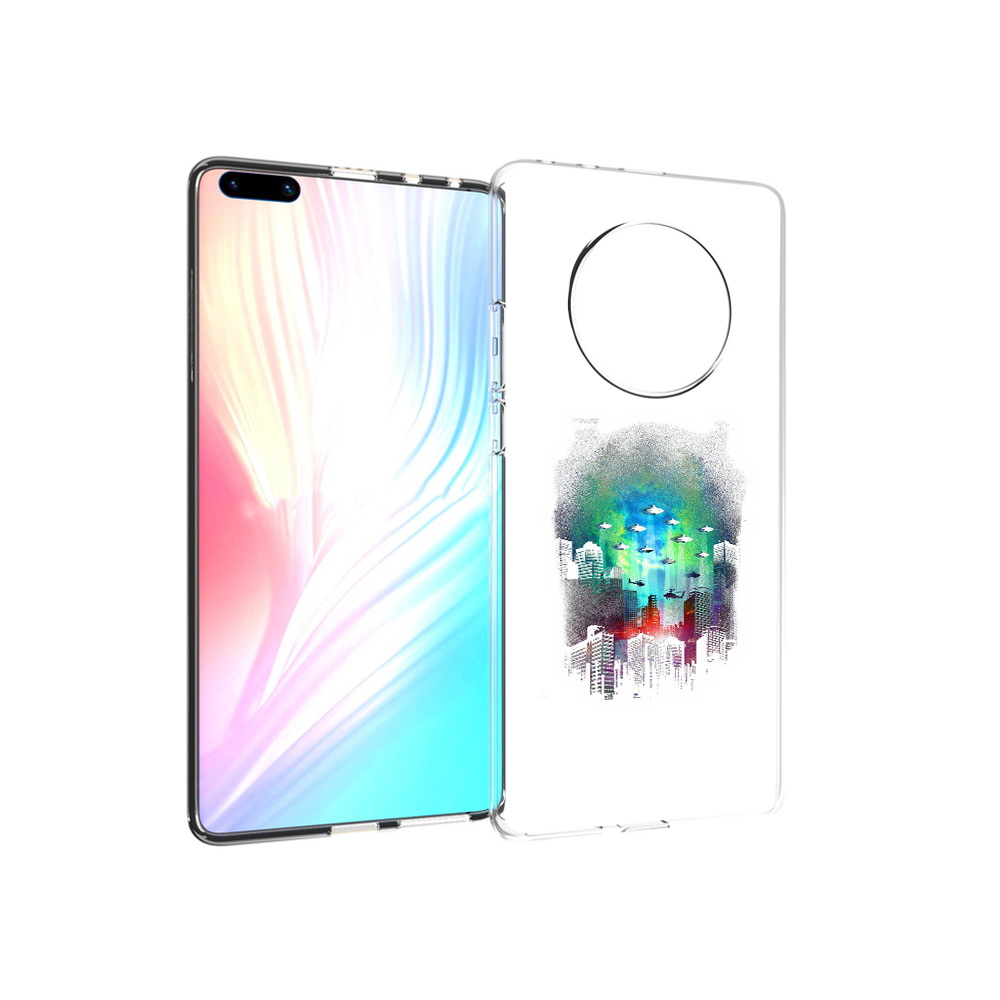 

Чехол MyPads Tocco для Huawei Mate 40 Pro город в свечении, Прозрачный, Tocco