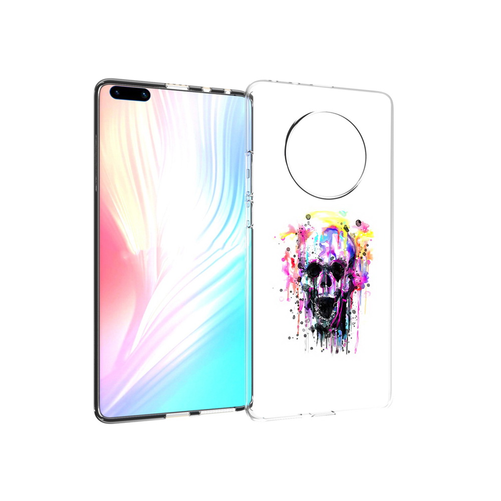 

Чехол MyPads Tocco для Huawei Mate 40 Pro граффити череп, Прозрачный, Tocco