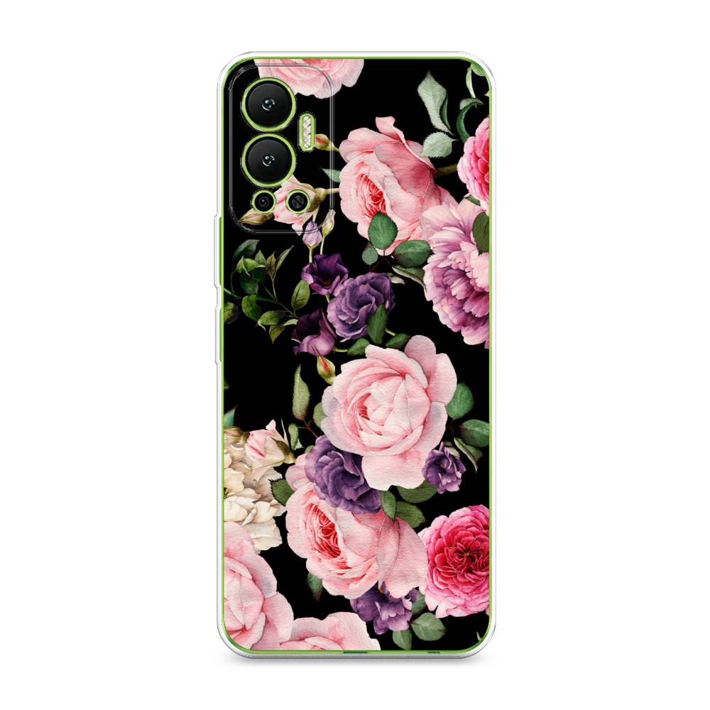 

Чехол Awog на Infinix Hot 12 "Пионы на черном", Разноцветный, 3101350-8