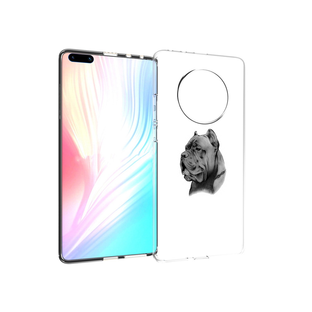 

Чехол MyPads Tocco для Huawei Mate 40 Pro грозный бульдог, Прозрачный, Tocco