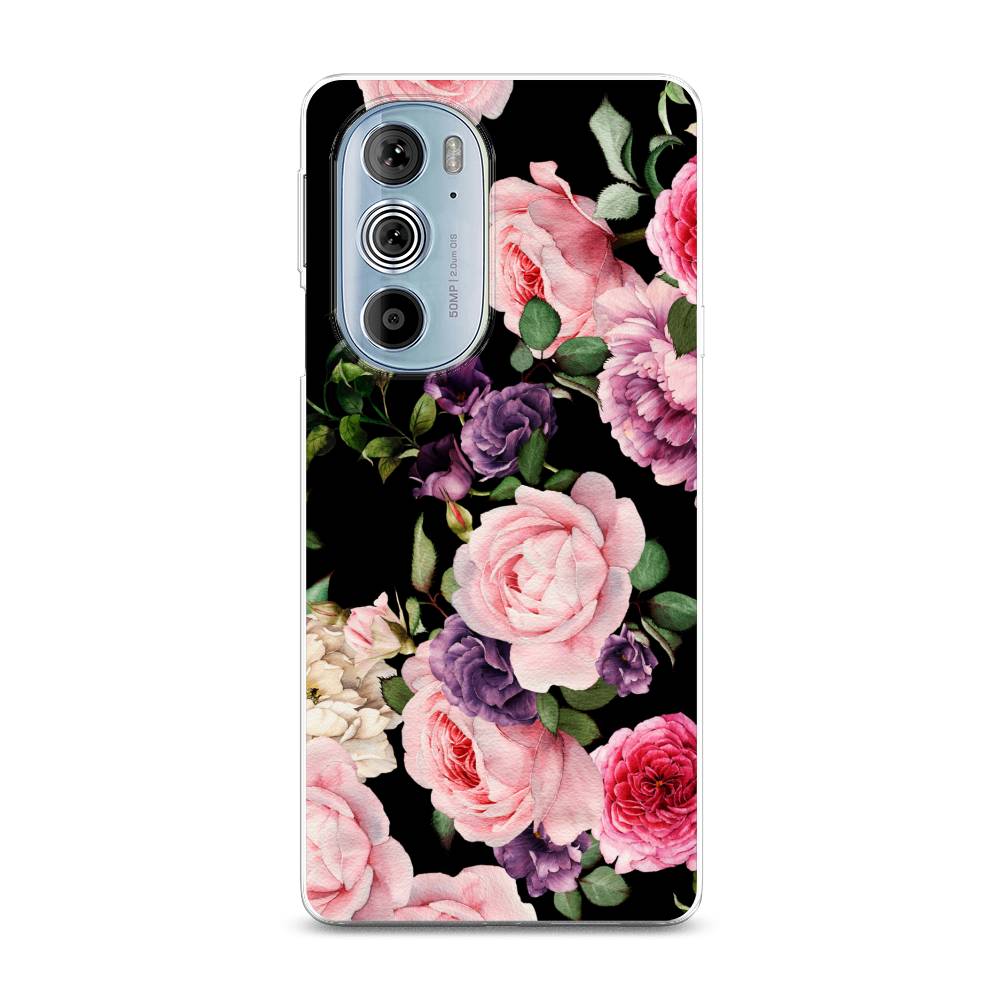 

Чехол Awog на Motorola Edge 30 Pro "Пионы на черном", Разноцветный, 243350-8