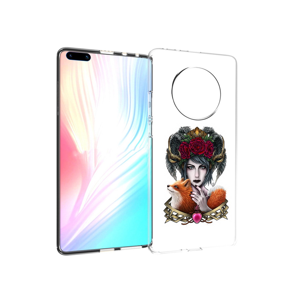 

Чехол MyPads Tocco для Huawei Mate 40 Pro девушка с лисой, Прозрачный, Tocco