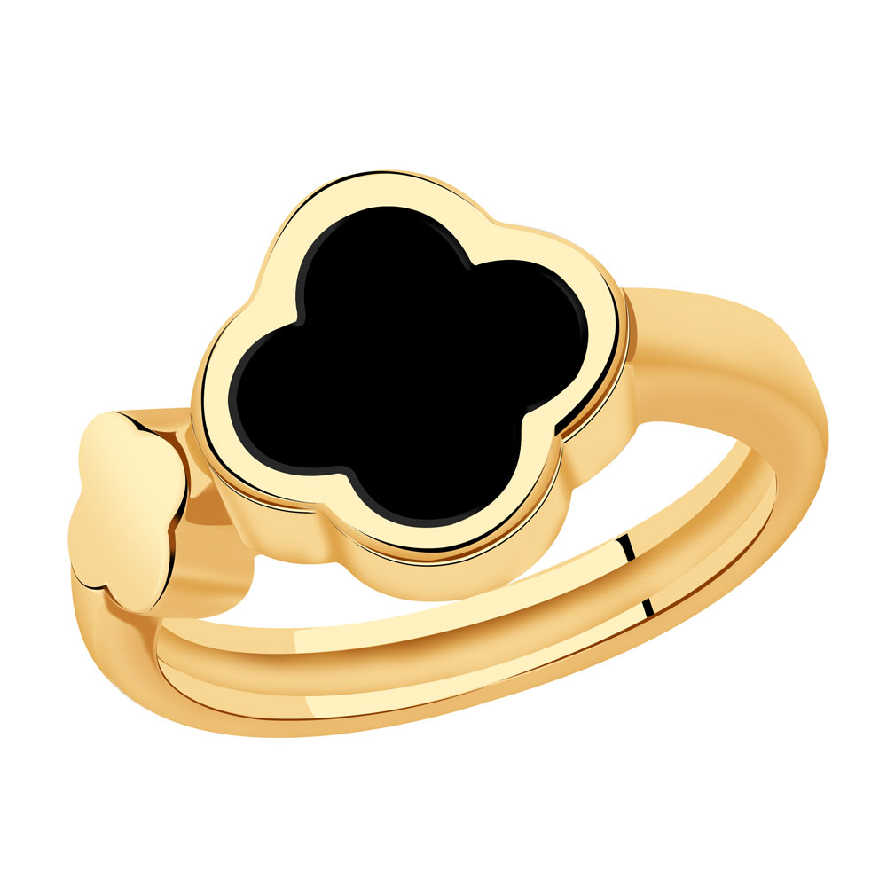 

Кольцо из золота с ониксом р.17 DIAMANT-ONLINE Б110060, Б110060