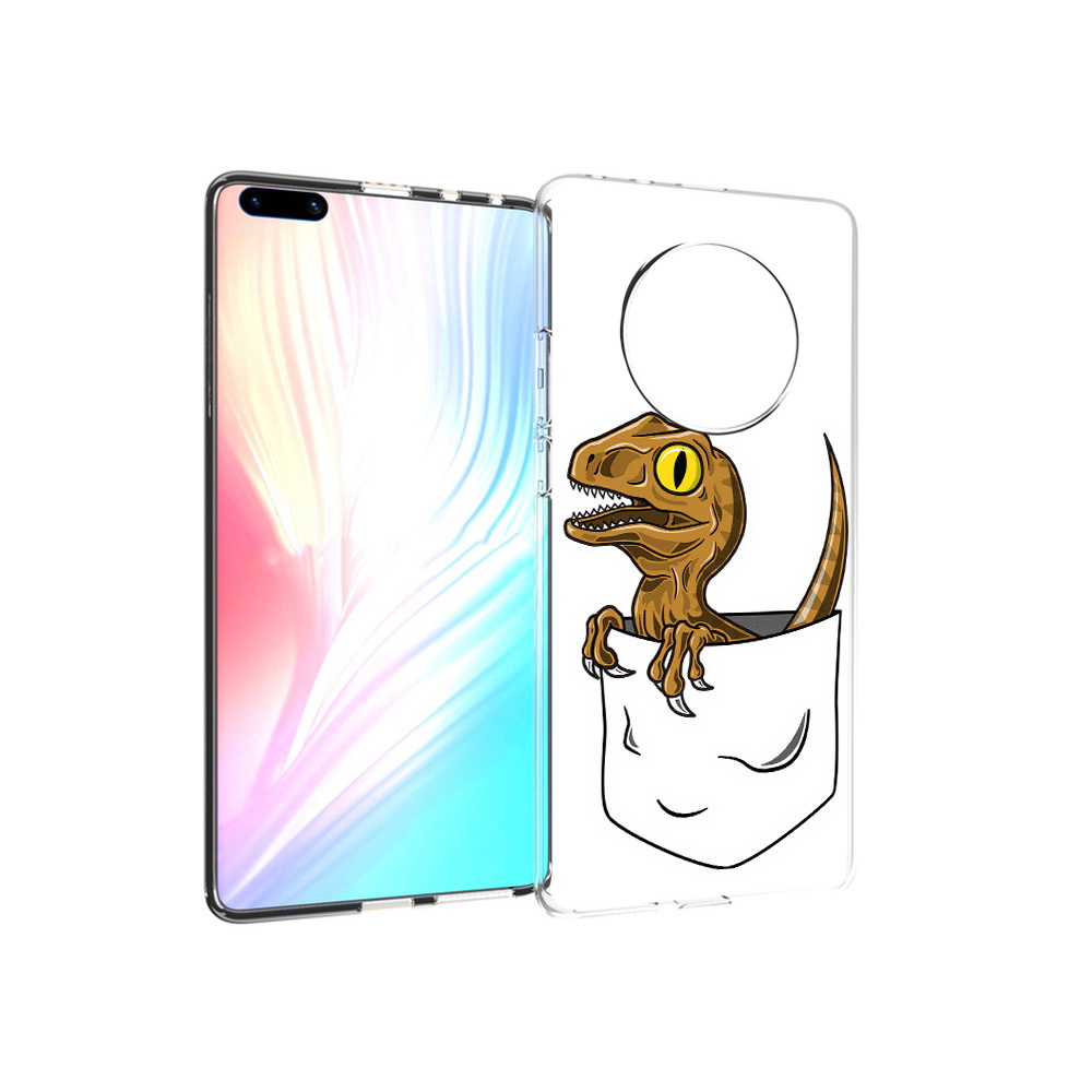 

Чехол MyPads Tocco для Huawei Mate 40 Pro динозавр в кармане, Прозрачный, Tocco