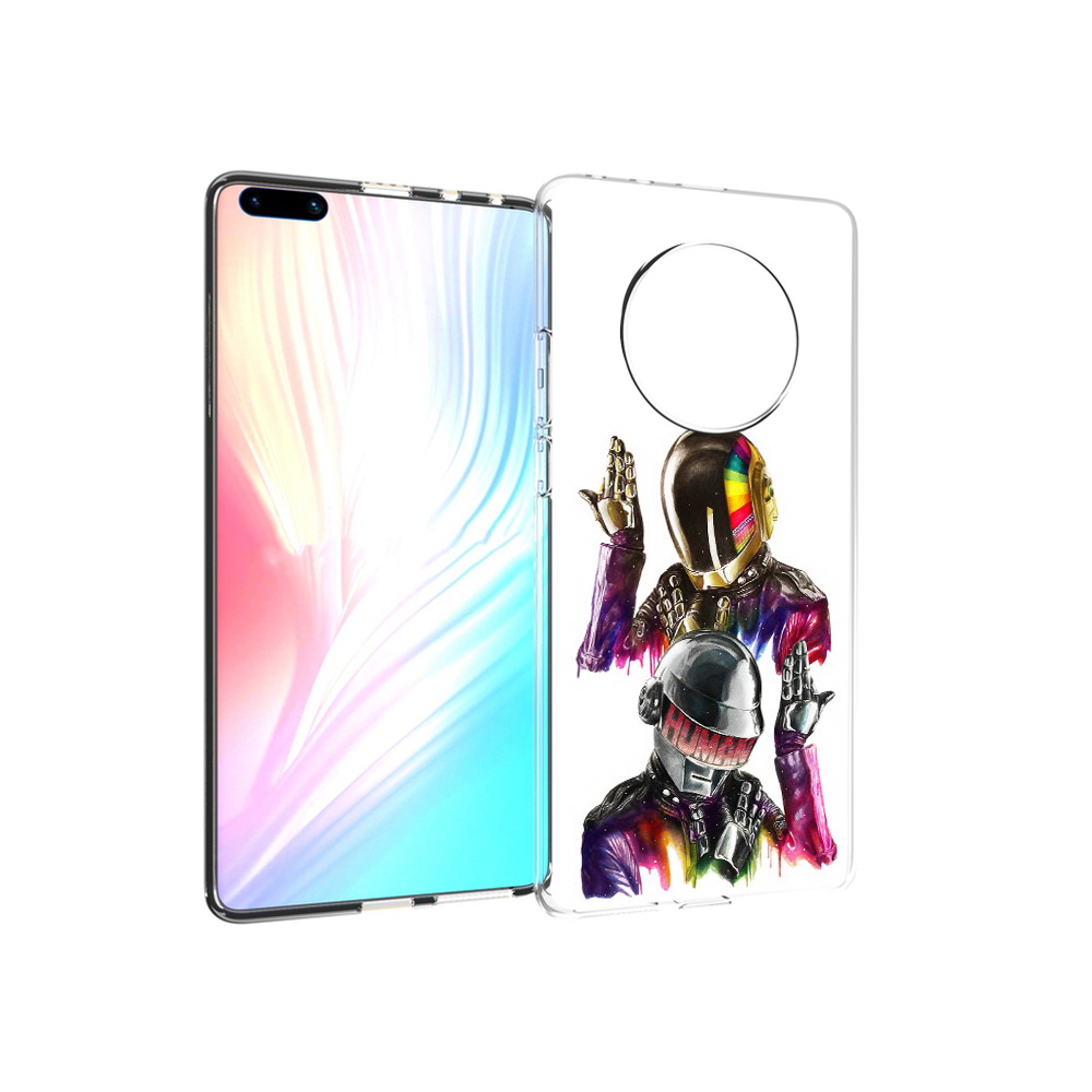 

Чехол MyPads Tocco для Huawei Mate 40 Pro диско космонавты, Прозрачный, Tocco
