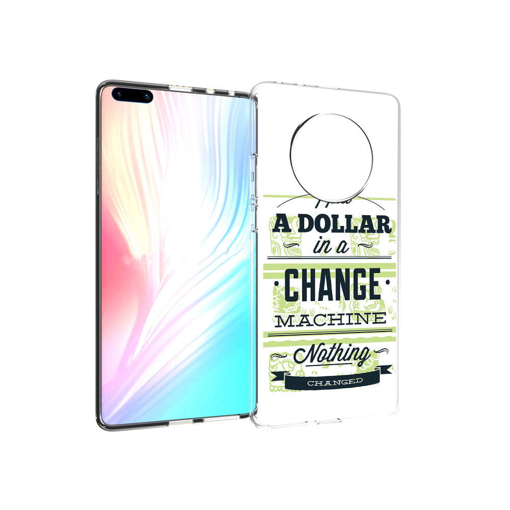 

Чехол MyPads Tocco для Huawei Mate 40 Pro доллар надпись, Прозрачный, Tocco