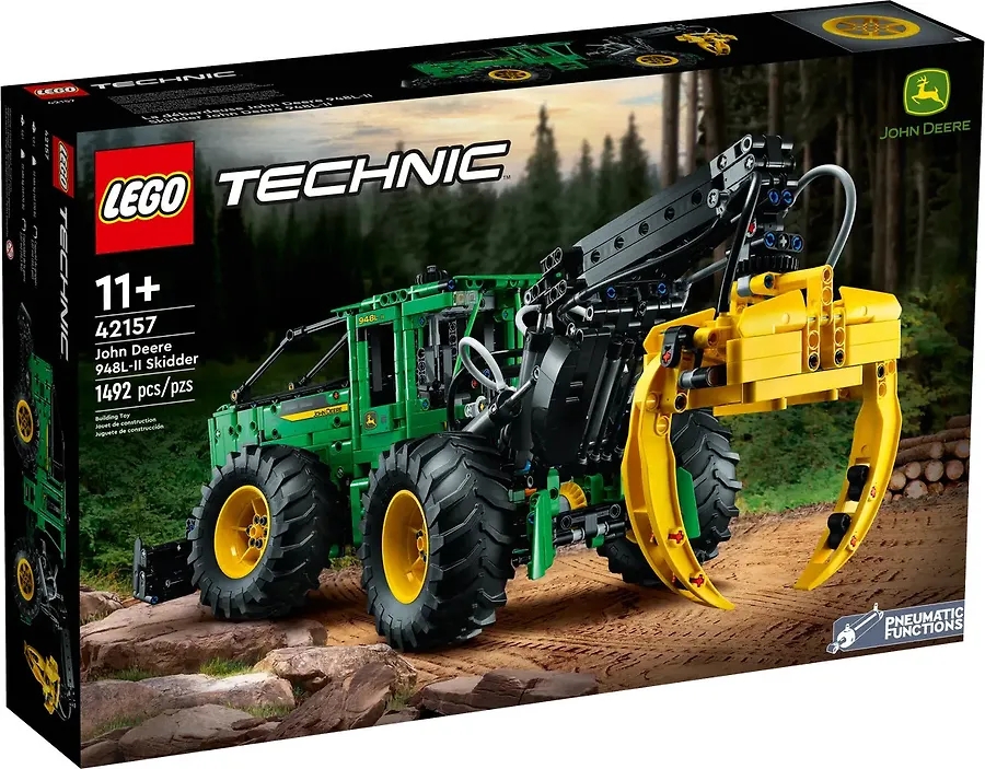 Конструктор Lego Technic John Deere 948L-II Skidder, 42157 lego technic трелевочный трактор john deere 948l ii 42157