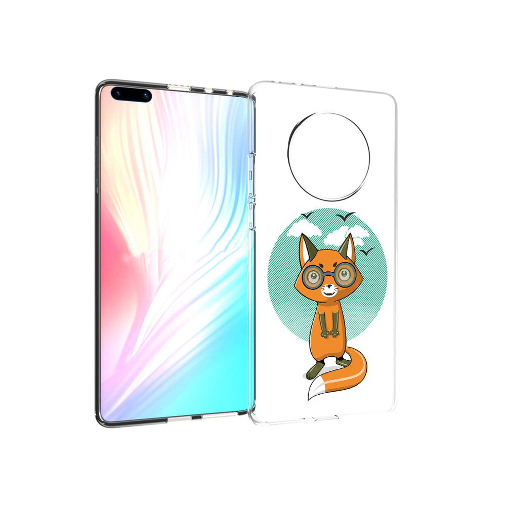 

Чехол MyPads Tocco для Huawei Mate 40 Pro задумчивая лиса, Прозрачный, Tocco