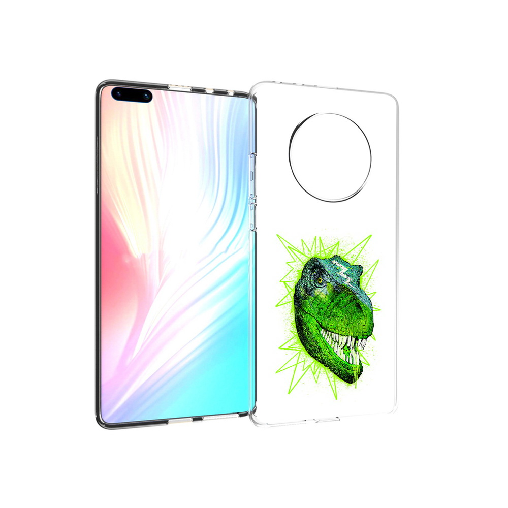 Чехол MyPads Tocco для Huawei Mate 40 Pro зеленый динозавр