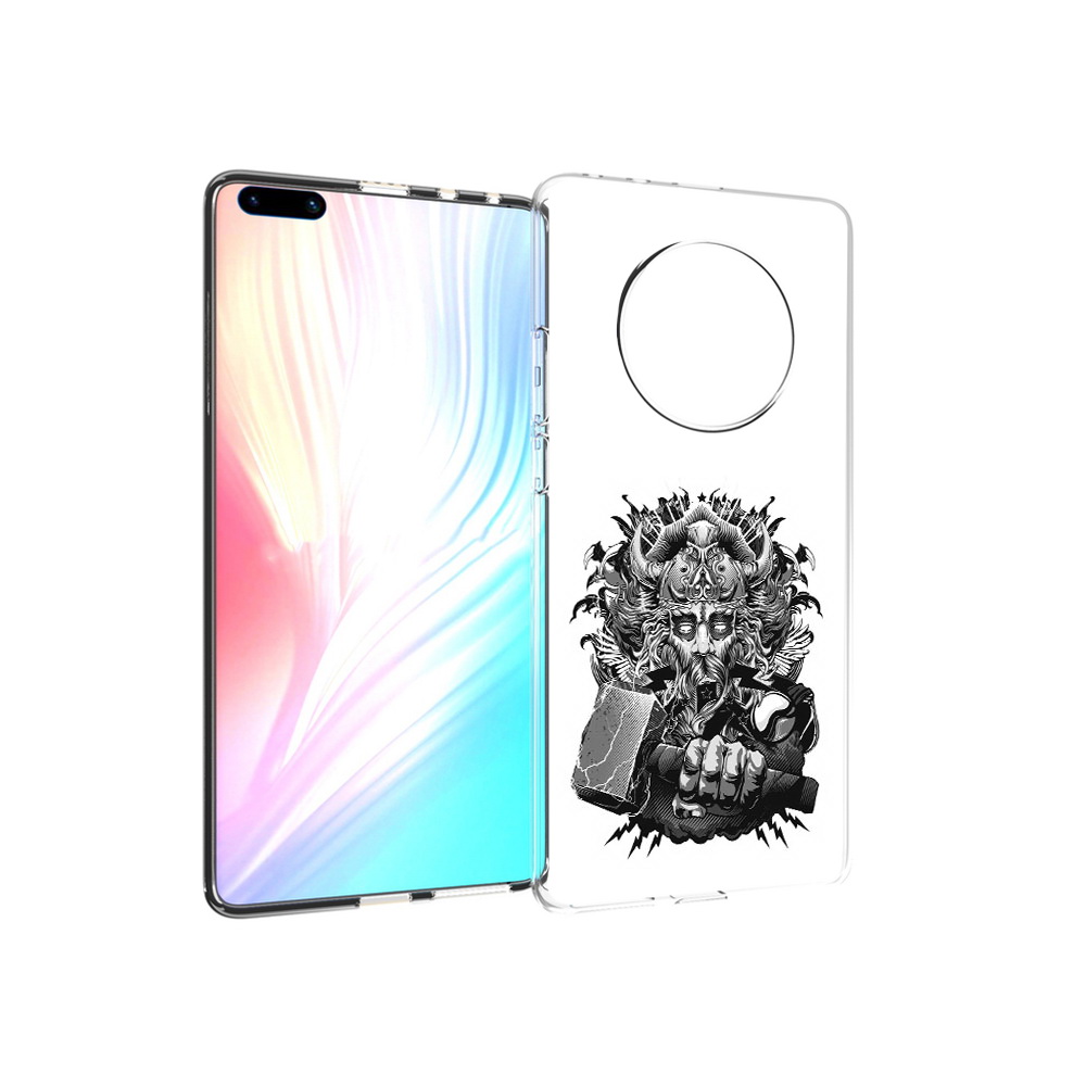 

Чехол MyPads Tocco для Huawei Mate 40 Pro злой тор, Прозрачный, Tocco