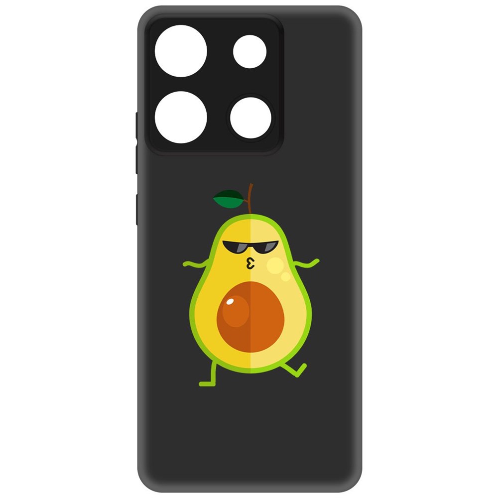 

Чехол-накладка Krutoff Soft Case Авокадо Стильный для Infinix Smart 7 Plus черный