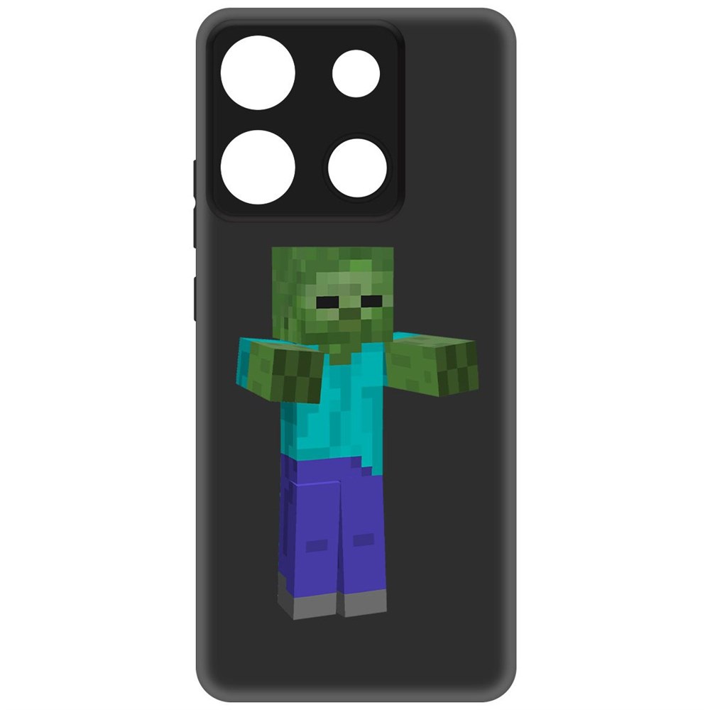 

Чехол-накладка Krutoff Soft Case Minecraft-Гигант для Infinix Smart 7 Plus черный