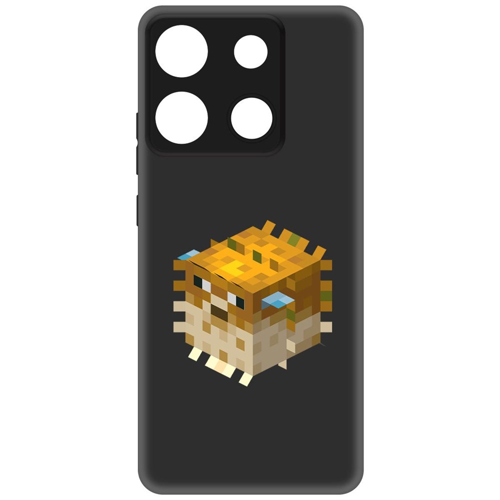 

Чехол-накладка Krutoff Soft Case Minecraft-Иглобрюх для Infinix Smart 7 Plus черный