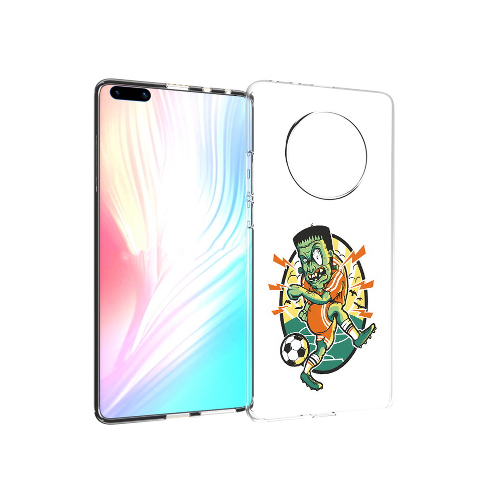 

Чехол MyPads Tocco для Huawei Mate 40 Pro зомби футболист, Прозрачный, Tocco