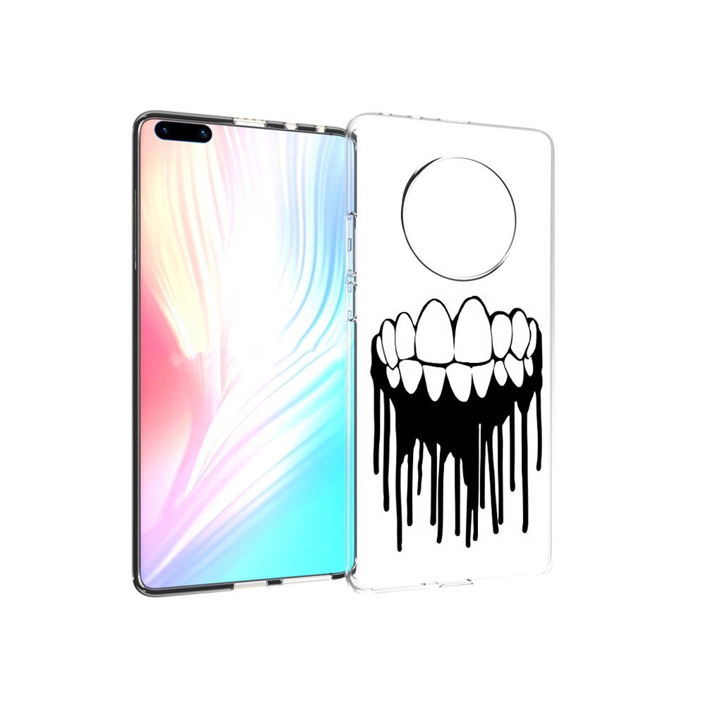 

Чехол MyPads Tocco для Huawei Mate 40 Pro зубы, Прозрачный, Tocco