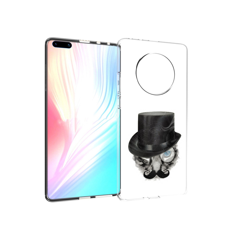

Чехол MyPads Tocco для Huawei Mate 40 Pro интелегентный кот, Прозрачный, Tocco