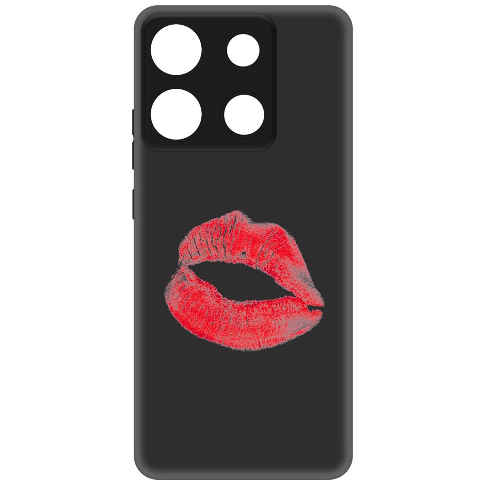 

Чехол-накладка Krutoff Soft Case След помады для Infinix Smart 7 Plus черный